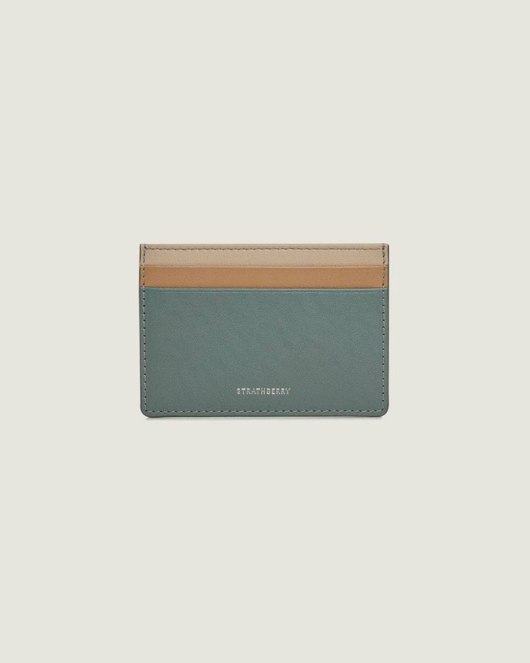 Wallets Women Stone Blue/Mushroom/Oat Tri Colour Strathberry Cardholder - Image 2