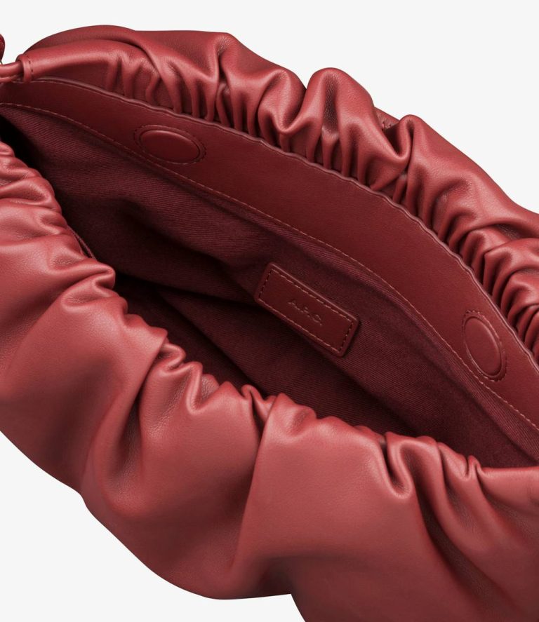 Women A.p.c. Crossbody Bags Ninon Shoulder Bag Wine Red - Image 5