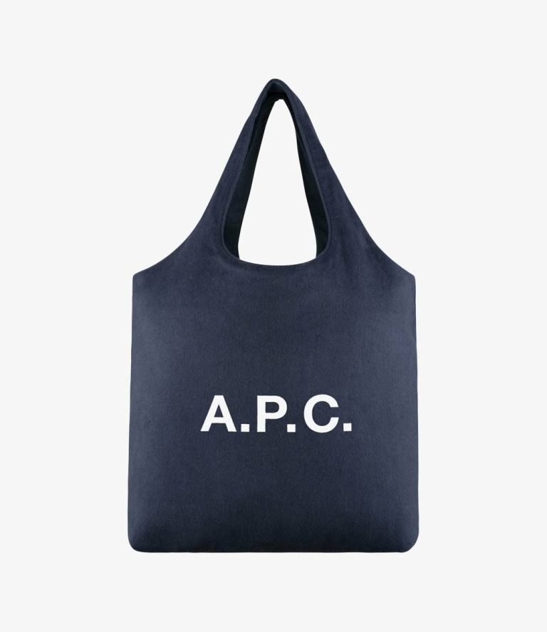 Women A.p.c. Ninon Tote Bag Dark Navy Blue Faux Leather Bags