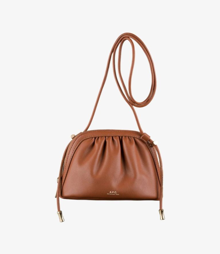 Women A.p.c. Shoulder Bags Ninon Small Drawstring Bag Hazelnut