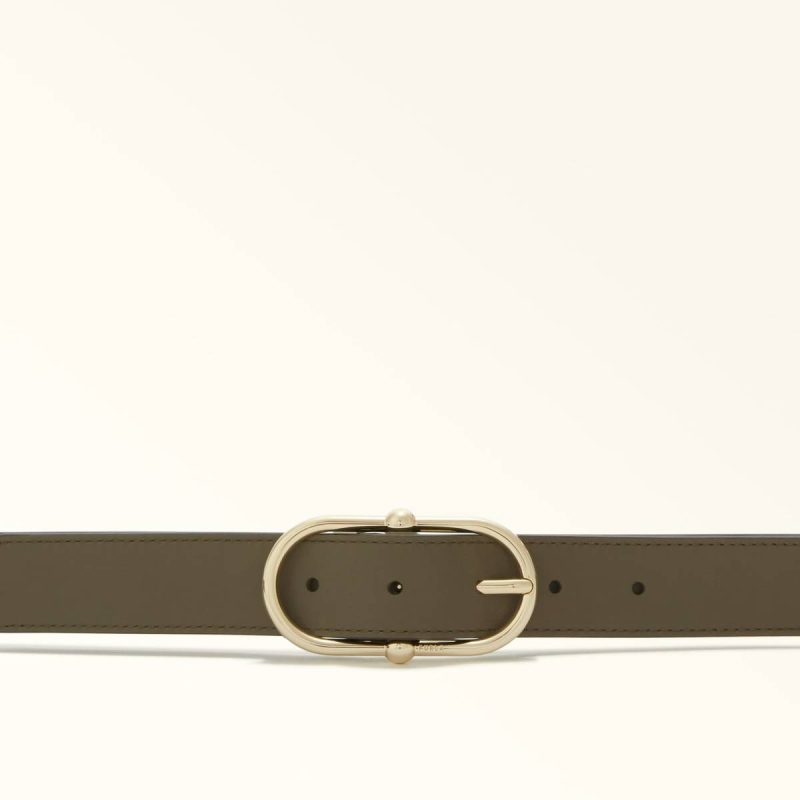 Women Belts Furla Camelia Fixed Belt Sage - Image 2