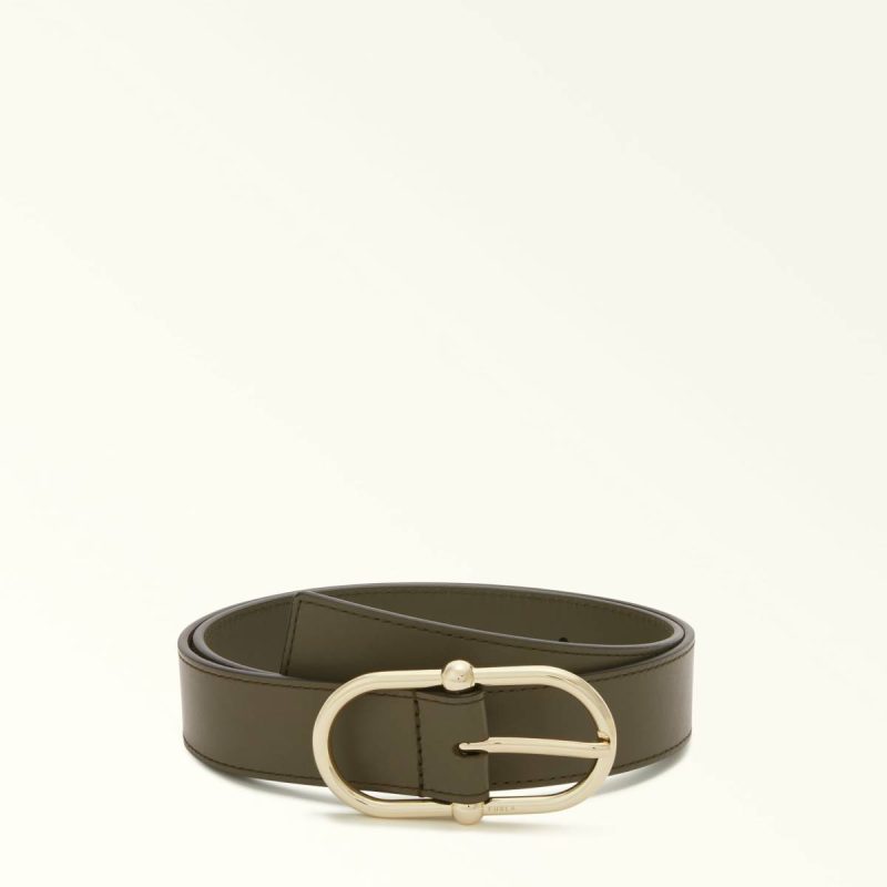 Women Belts Furla Camelia Fixed Belt Sage