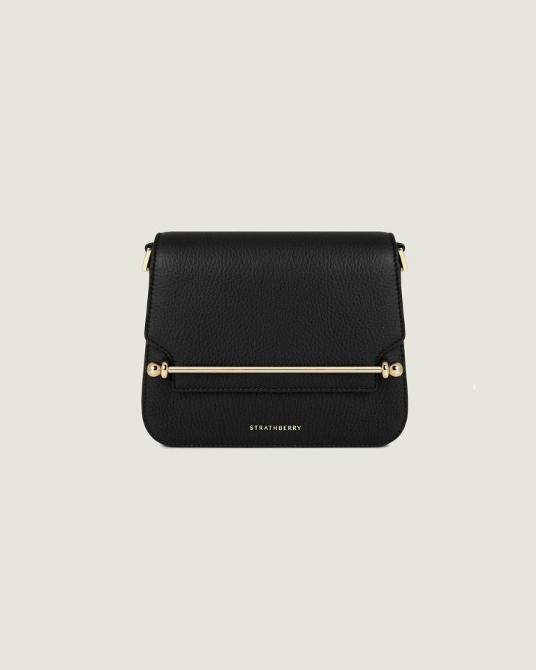 Women Black Ace Mini Strathberry Crossbody Bags - Image 2