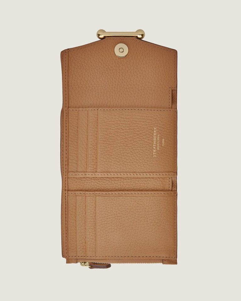 Women Caramel Mosaic Trifold Wallet Wallets Strathberry