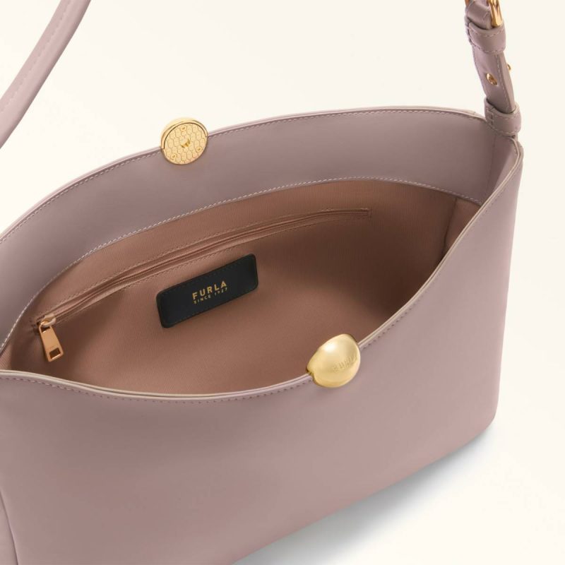 Women Crossbodies Mauve Furla Sfera Soft Shoulder Bag L - Image 4