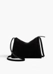 Women Crossbody Bags Khaite Black Lina Crossbody Bag In Black Suede