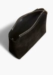 Women Crossbody Bags Khaite Black Lina Crossbody Bag In Black Suede - Image 4