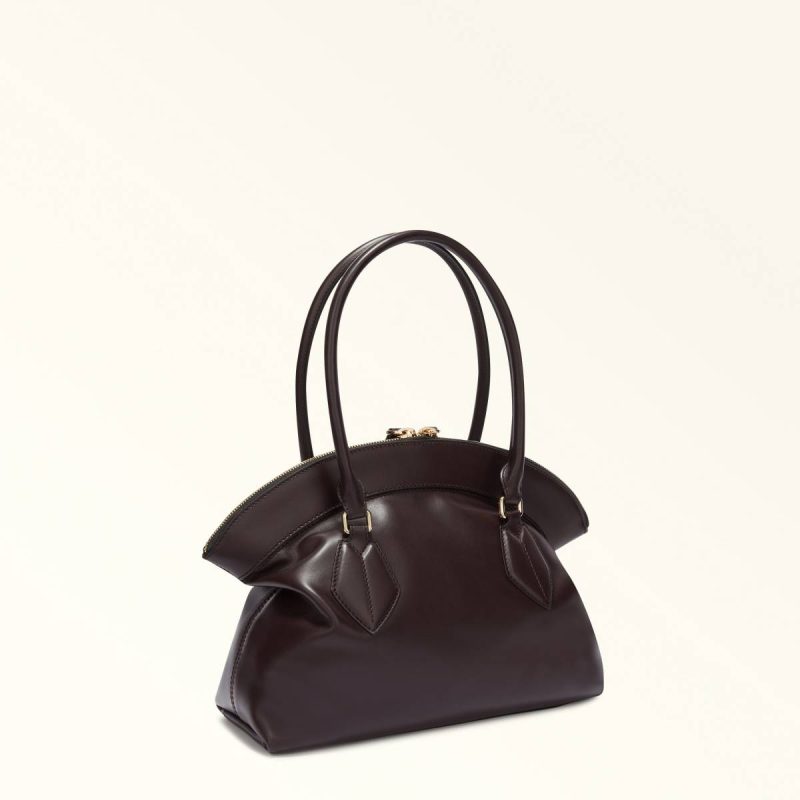 Women Dark Coffee Furla Erica Tote M Totes - Image 3
