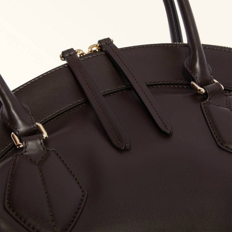 Women Dark Coffee Furla Erica Tote M Totes - Image 5