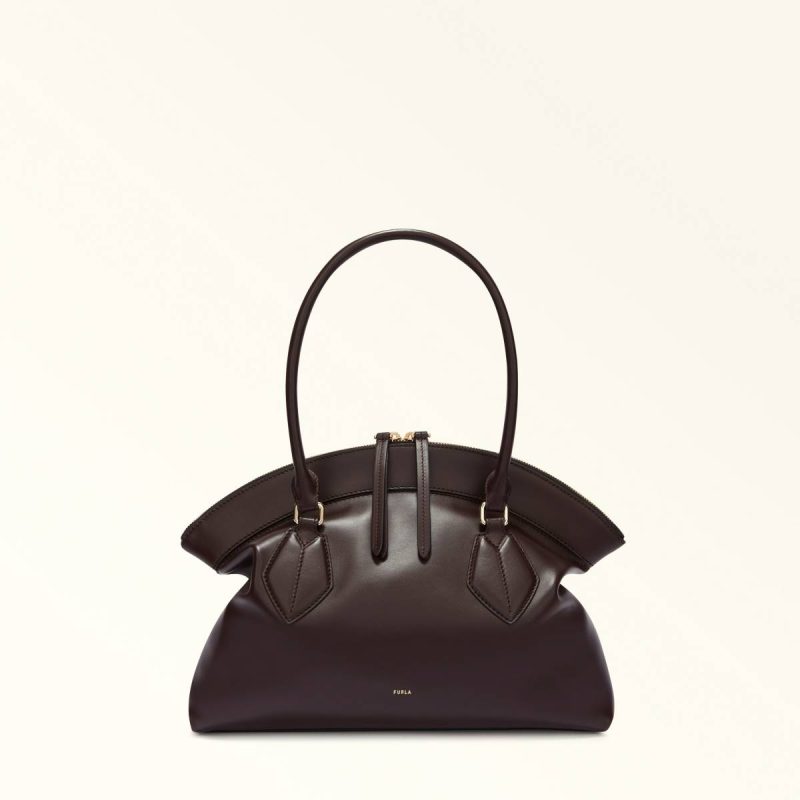 Women Dark Coffee Furla Erica Tote M Totes