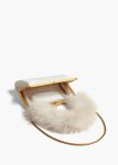 Women Evening Small Lilith Evening Bag In Optic White Crackle Patent Leather With Shearling Optic White Khaite - Image 3