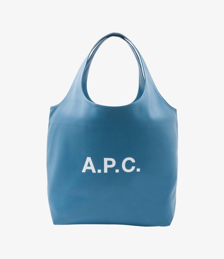 Women Faux Leather Bags Blue A.p.c. Ninon Tote Bag