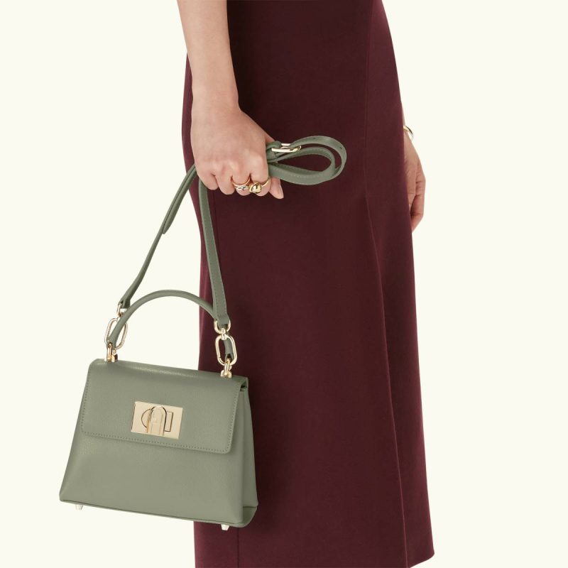Women Furla 1927 Top Handle Mini Crossbodies Agave B - Image 2