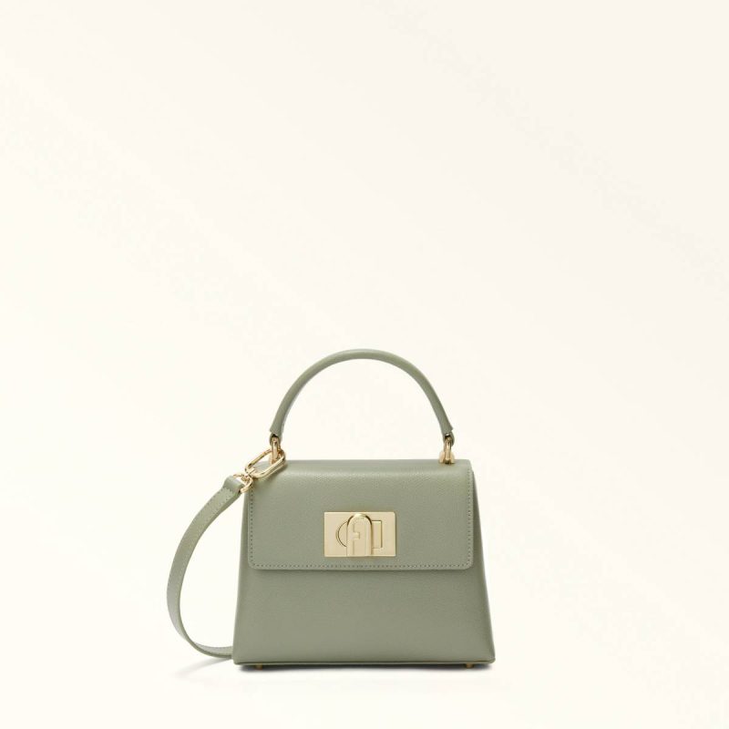 Women Furla 1927 Top Handle Mini Crossbodies Agave B