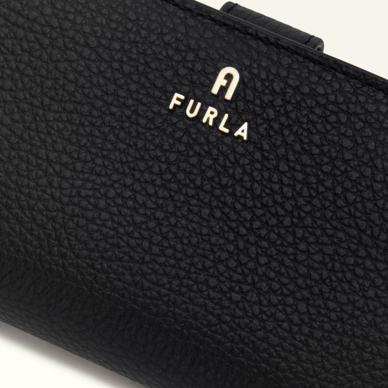 Women Furla Camelia Compact Wallet M Nero Wallets - Image 3