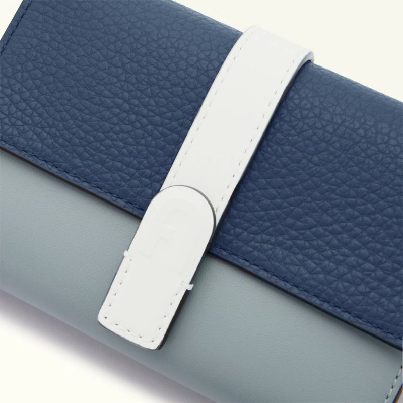 Women Furla Grazia Compact Wallet M Denim+Nuvola+Panna Wallets - Image 3