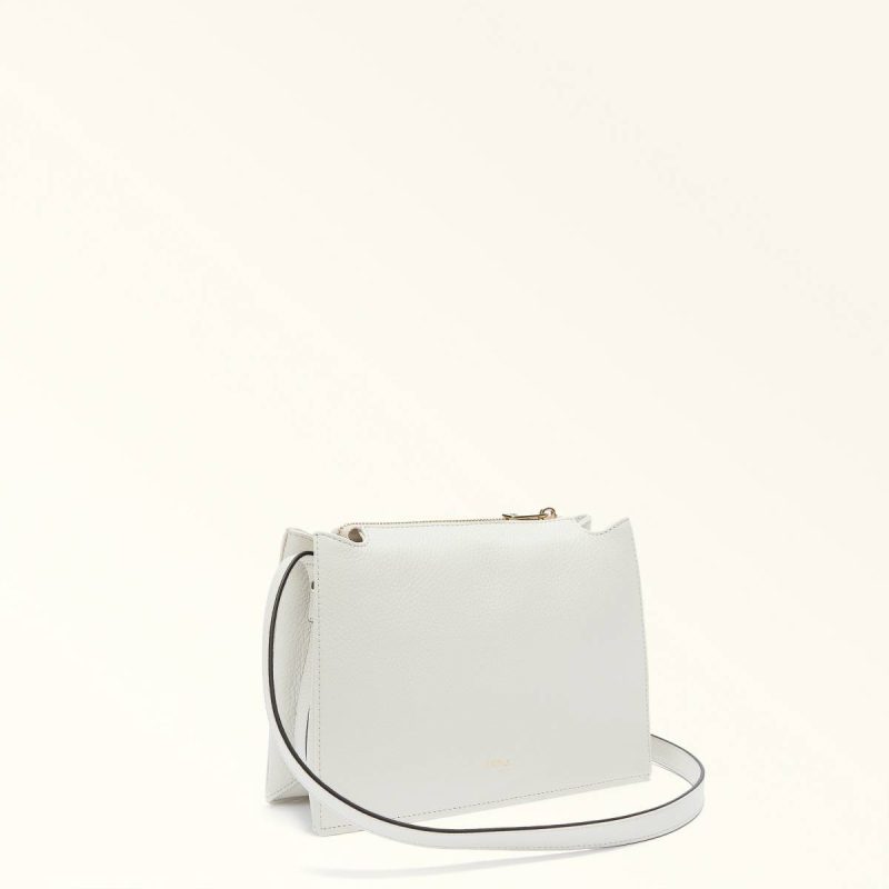 Women Furla Nuvola Crossbody S Marshmallow Crossbodies - Image 3
