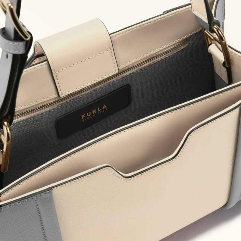 Women Furla Riva Tote M Totes Ballerina I+Cenere - Image 4
