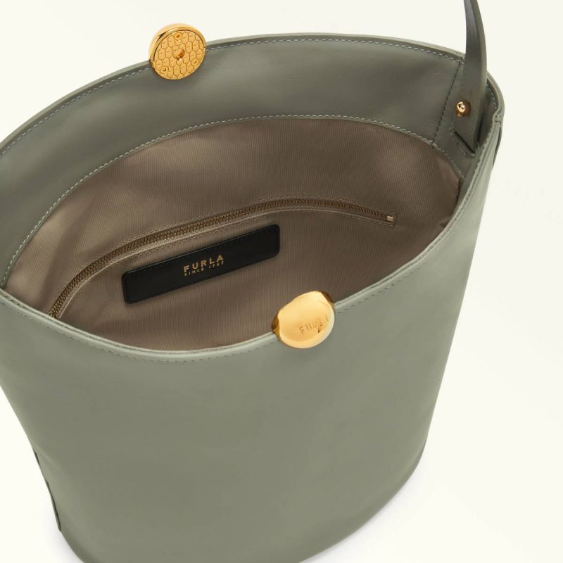 Women Furla Sfera Soft Bucket Bag S Agave B Crossbodies - Image 3