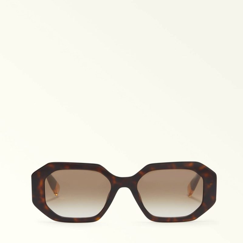 Women Furla Sunglasses Sunglasses Dark Havana+Greige
