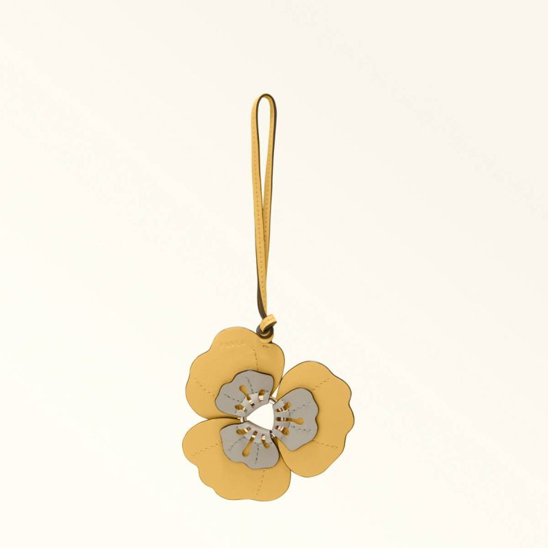 Women Keyrings Crema+Vaniglia Furla Allegra Charm