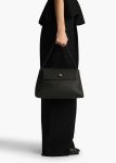 Women Khaite Black Top Handle Audrey Top Handle Bag In Black Pebbled Leather - Image 5