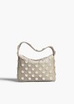 Women Khaite Top Handle Dark Ivory Small Elena Bag In Dark Ivory Leather With Silver Studs
