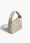 Women Khaite Top Handle Dark Ivory Small Elena Bag In Dark Ivory Leather With Silver Studs - Image 2