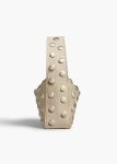 Women Khaite Top Handle Dark Ivory Small Elena Bag In Dark Ivory Leather With Silver Studs - Image 3