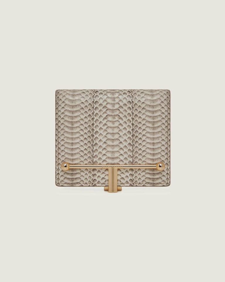 Women Melville Street Wallet Strathberry Wallets Snake-Embossed Leather Vanilla - Image 3