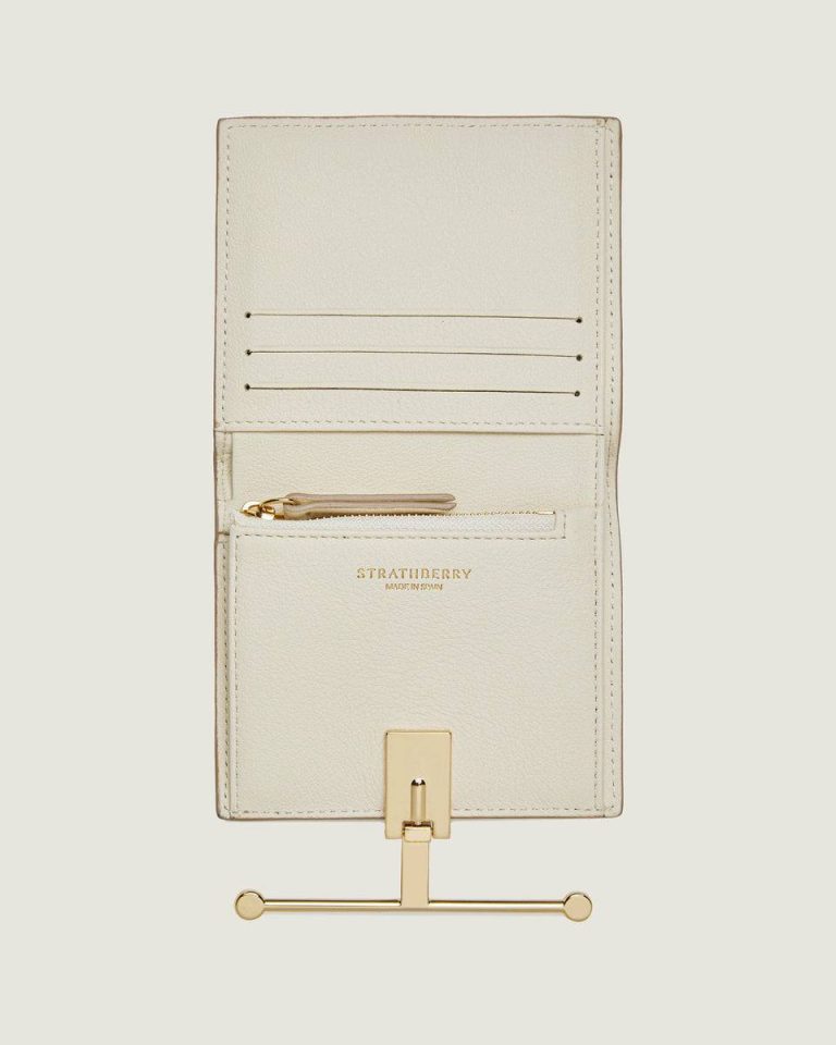 Women Melville Street Wallet Strathberry Wallets Snake-Embossed Leather Vanilla