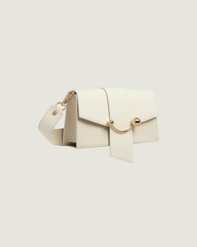 Women Mini Crescent Strathberry Evening Bags Vanilla/Diamond - Image 2