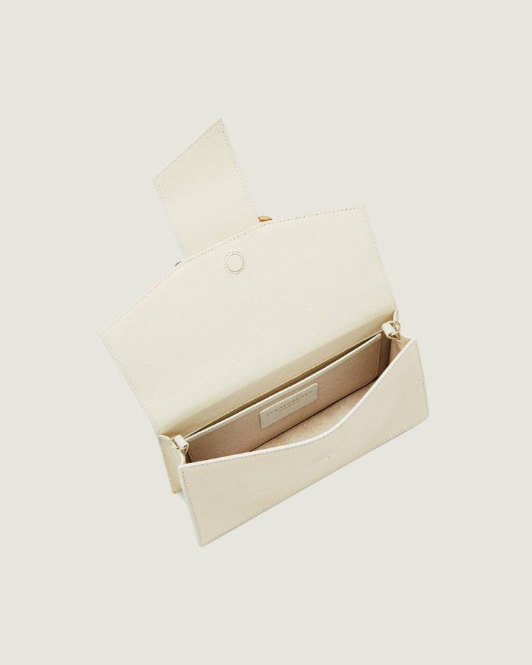 Women Mini Crescent Strathberry Evening Bags Vanilla/Diamond - Image 5