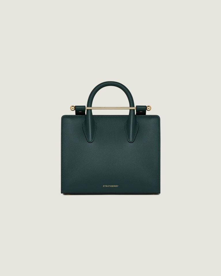 Women Mini Tote Bottle Green Crossbody Bags Strathberry - Image 3