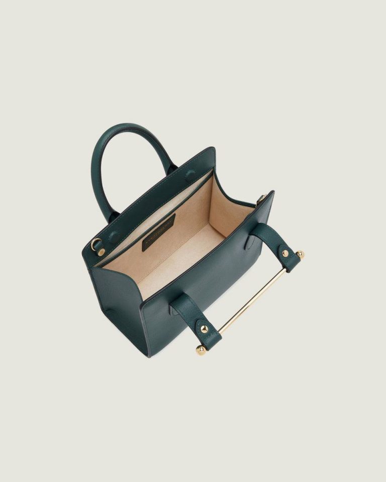 Women Mini Tote Bottle Green Crossbody Bags Strathberry - Image 5