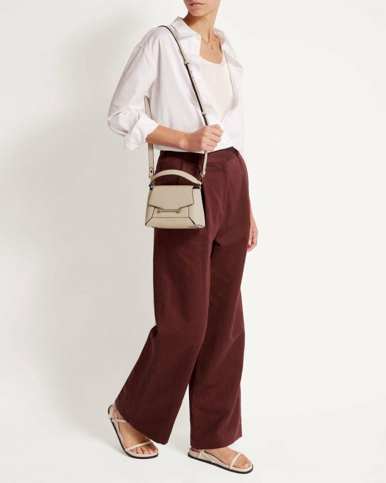 Women Mosaic Nano Crossbody Bags Strathberry Oat