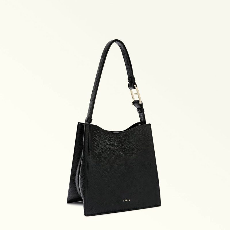 Women Nero Shoulder Bags Furla Nuvola Bucket Bag Mini - Image 3