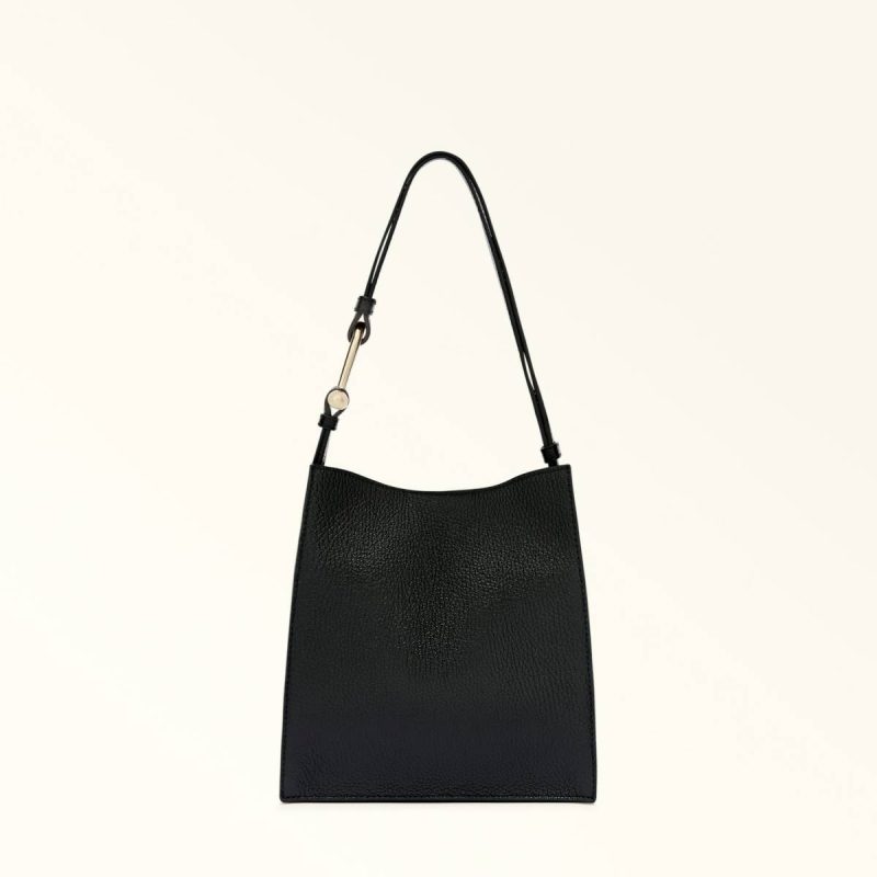 Women Nero Shoulder Bags Furla Nuvola Bucket Bag Mini