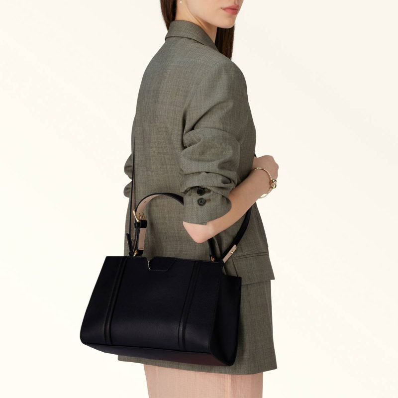 Women Nero Totes Furla Riva Tote M - Image 2