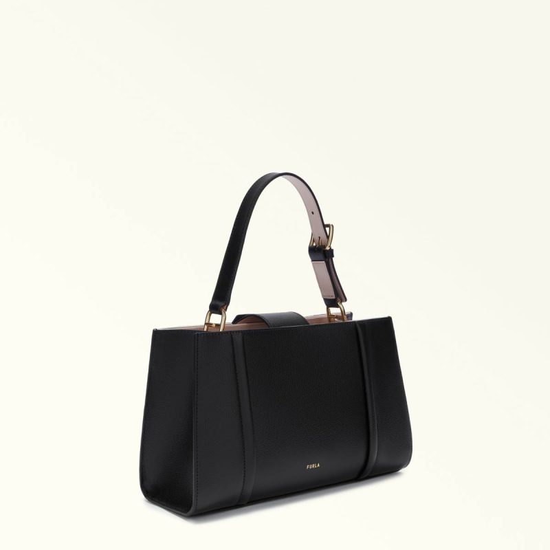 Women Nero Totes Furla Riva Tote M - Image 3