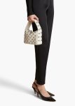 Women Off White Khaite Top Handle Small Elena Bag In Off-White Leather With Studs - Image 5