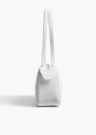 Women Optic White Simona Shoulder Bag In Optic White Crackle Patent Leather Shoulder Bags Khaite - Image 3
