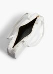 Women Optic White Simona Shoulder Bag In Optic White Crackle Patent Leather Shoulder Bags Khaite - Image 4