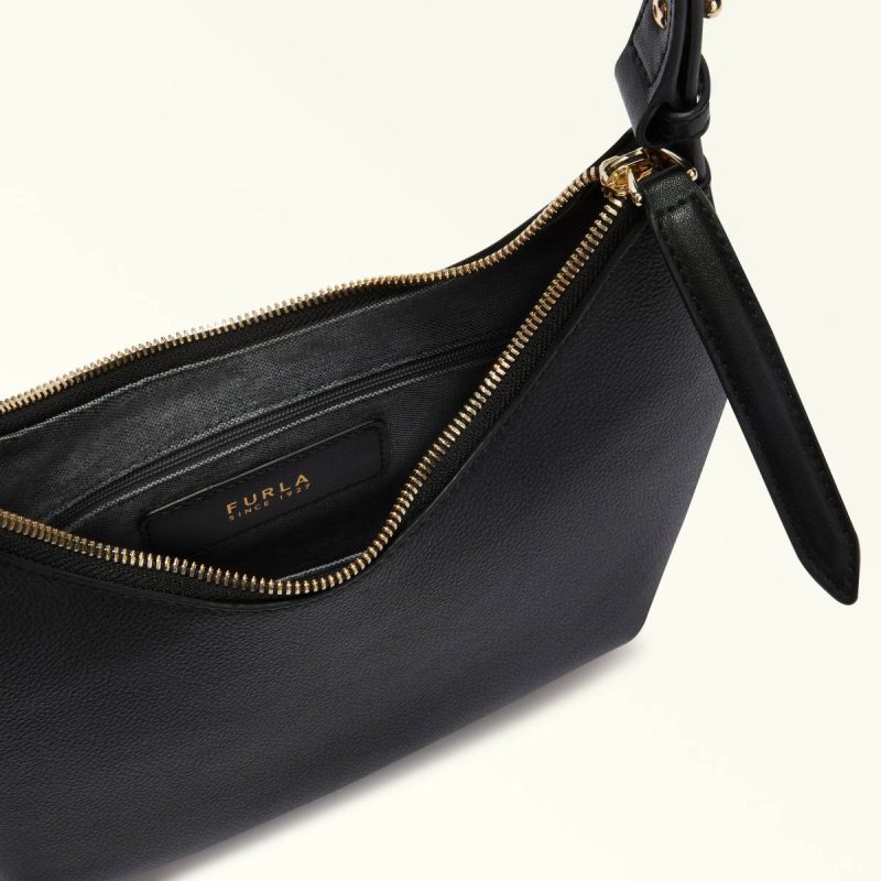 Women Shoulder Bags Furla Goccia Shoulder Bag S Nero - Image 4