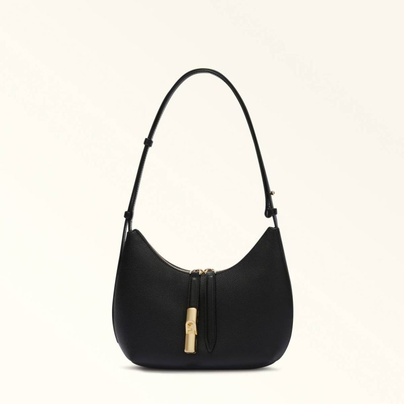 Women Shoulder Bags Furla Goccia Shoulder Bag S Nero