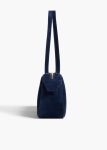 Women Simona Shoulder Bag In Midnight Suede Midnight Navy Shoulder Bags Khaite - Image 3