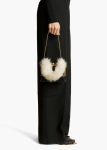 Women Small Lilith Evening Bag In Black Crackle Patent Leather With Shearling Evening Black Khaite - Image 5