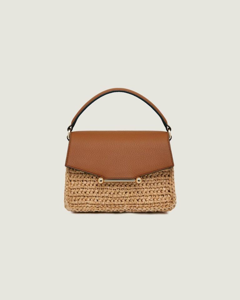 Women Small & Mini Bags Strathberry Mosaic Nano Raffia/Tan - Image 3