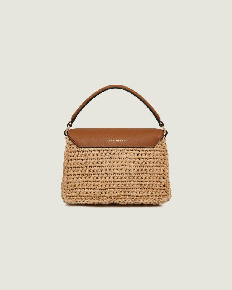 Women Small & Mini Bags Strathberry Mosaic Nano Raffia/Tan - Image 4
