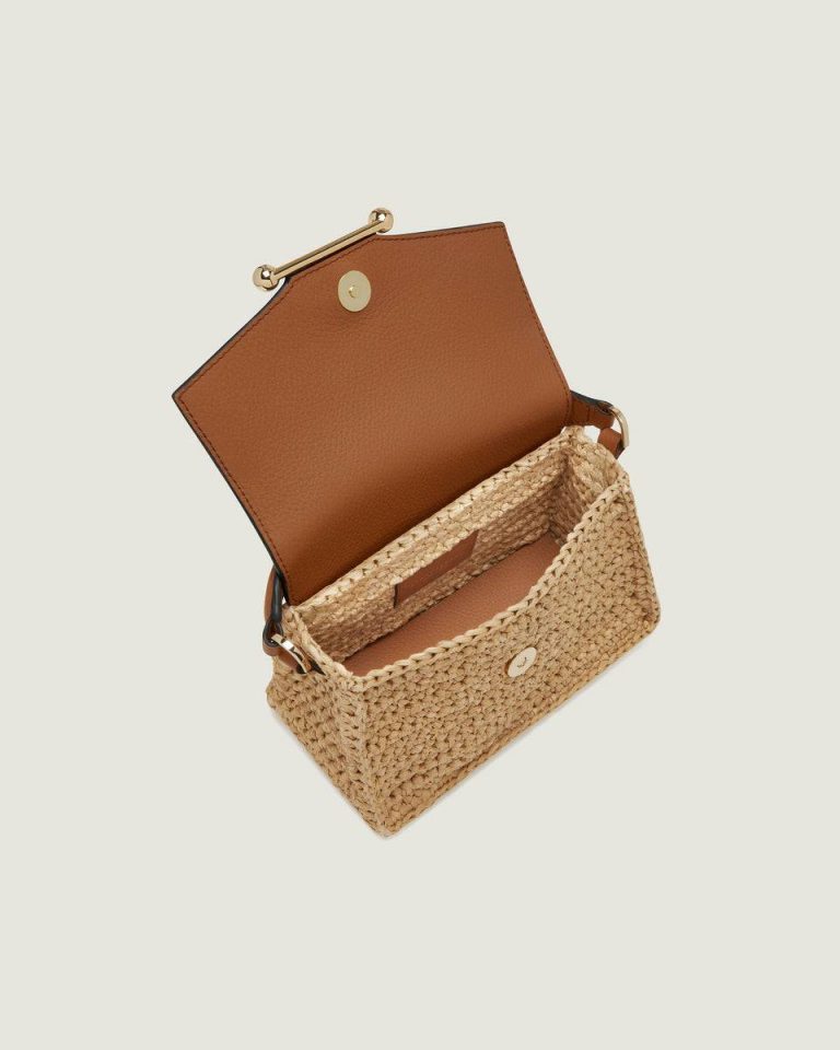 Women Small & Mini Bags Strathberry Mosaic Nano Raffia/Tan - Image 5